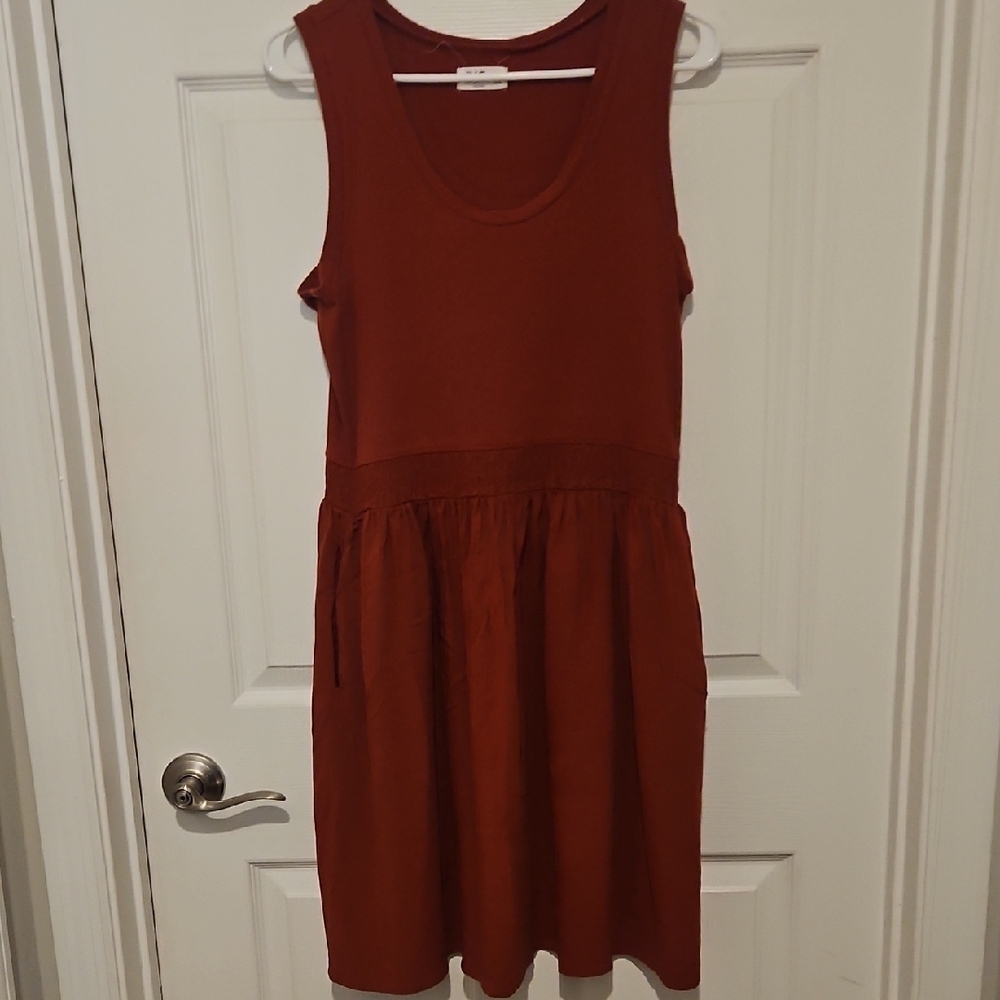 Sleeveless Burnt Red/ Rust Dress